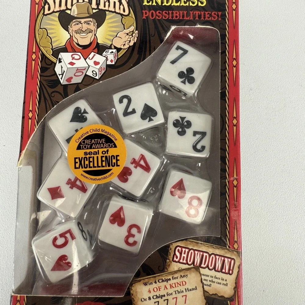 *NEW* SQUARE SHOOTERS Dice Game, Family Game,‎ 1st Deck Of Cards On Dice, New - Picture 2 of 4